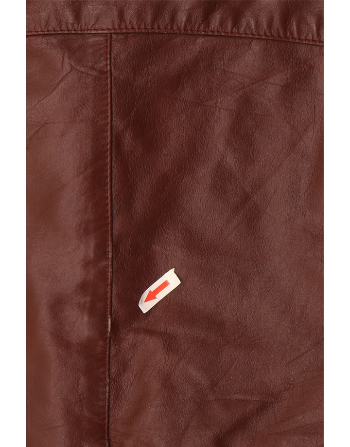Cooper Veste en cuir à capuche pour homme UK 42 XL Cuir marron