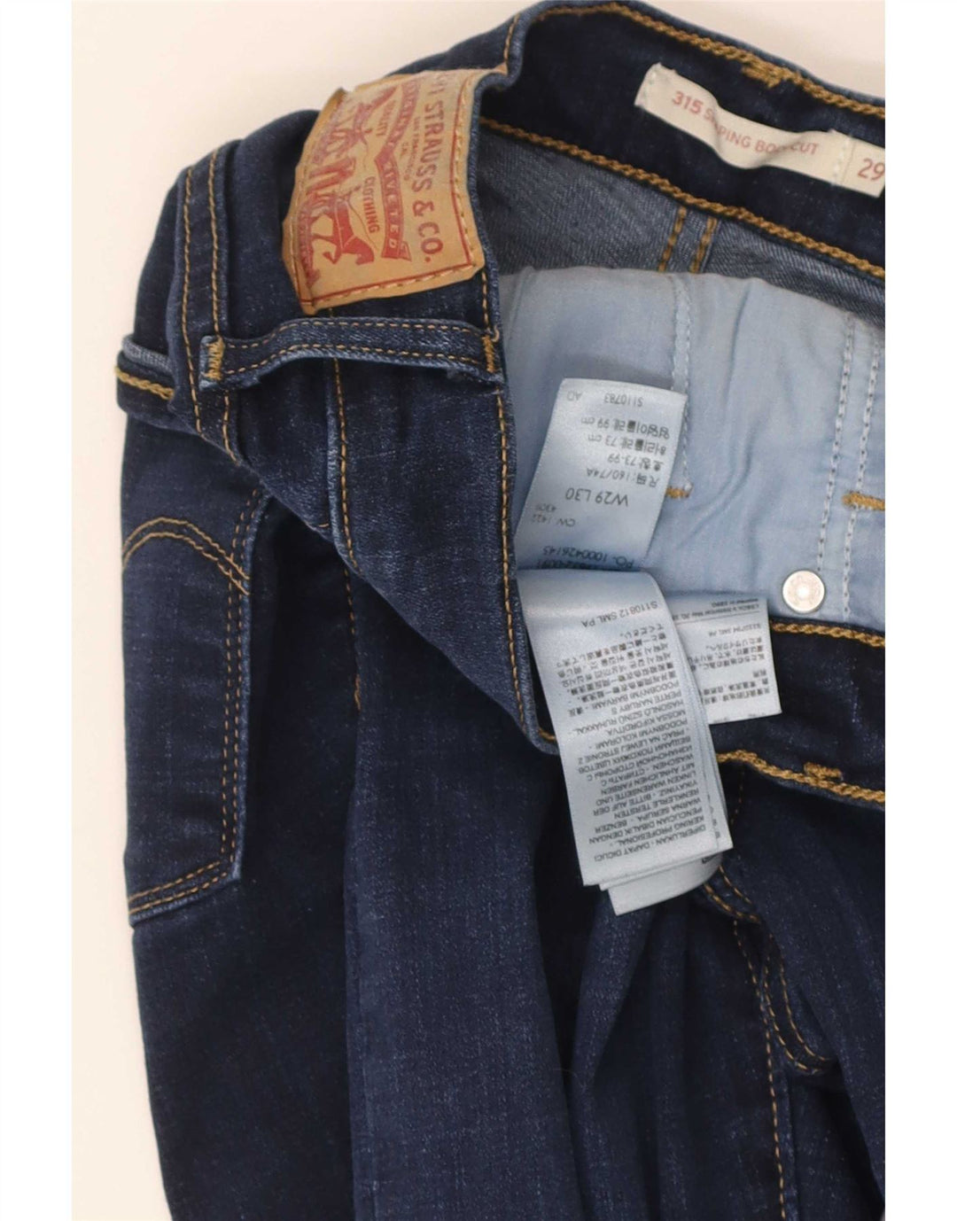 Levi's Jean 315 Shaping Bootcut Femme Bleu W29 L30 Coton