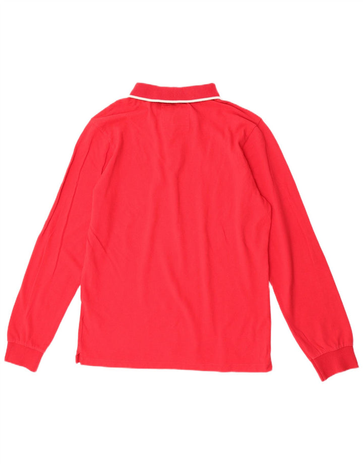 North Sails Polo à manches longues pour homme en coton rouge