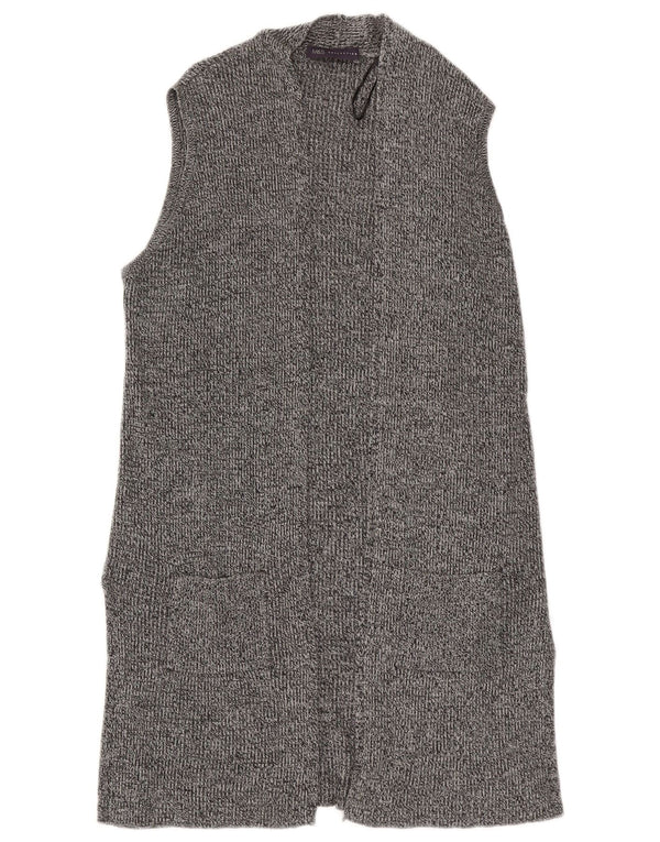 Marks & Spencer Pull cardigan sans manches pour femme UK 14 Gris moyen