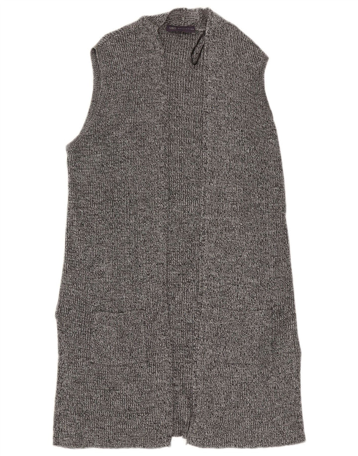 Marks & Spencer Pull cardigan sans manches pour femme UK 14 Gris moyen