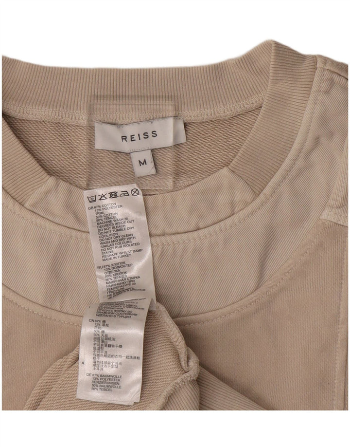 REISS Sweat-shirt pour femme UK 44 Coton beige moyen