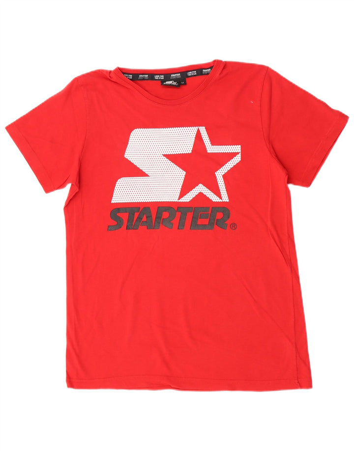 Starter T-Shirt Graphique Homme Rouge Moyen Coton