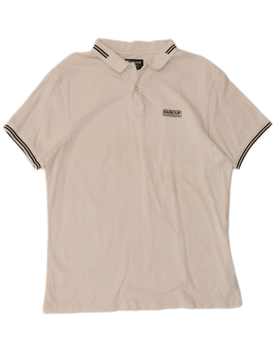 Barbour Polo Homme Grand Coton Blanc