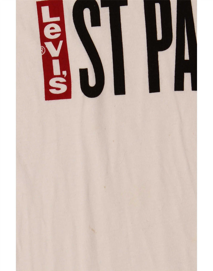 Levi's T-Shirt Graphique Homme Petit Blanc Coton
