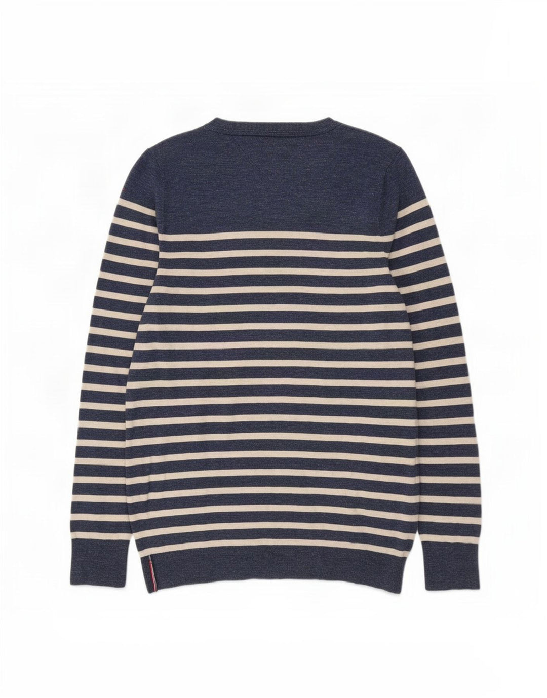 Tommy Hilfiger Pull Col Bateau Homme Bleu Marine Rayé Moyen
