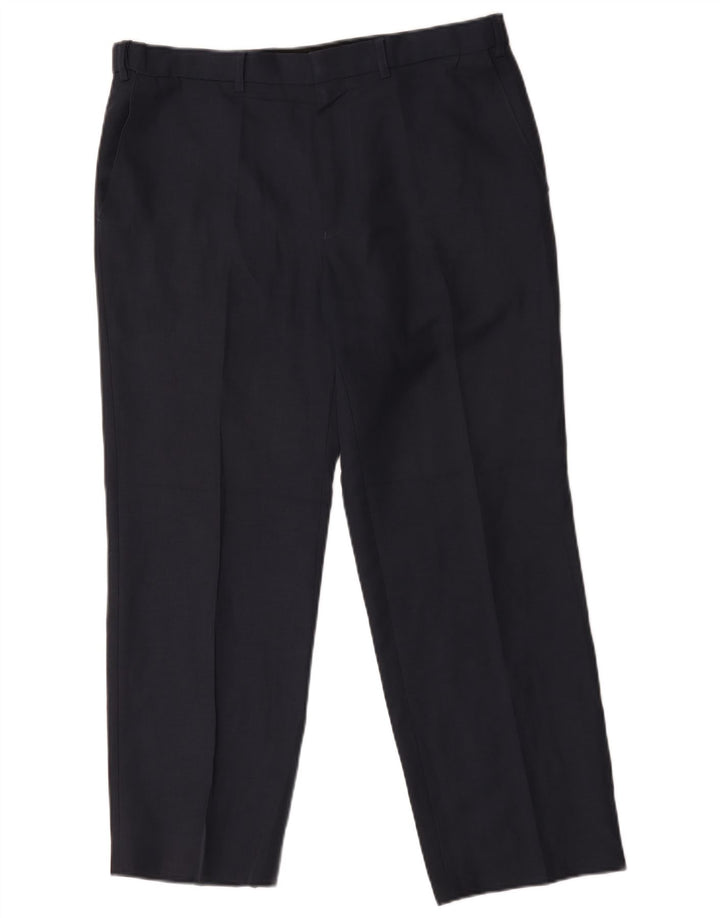 Marks & Spencer Pantalon Chino Droit Homme W36 L29 Bleu Marine Polyester