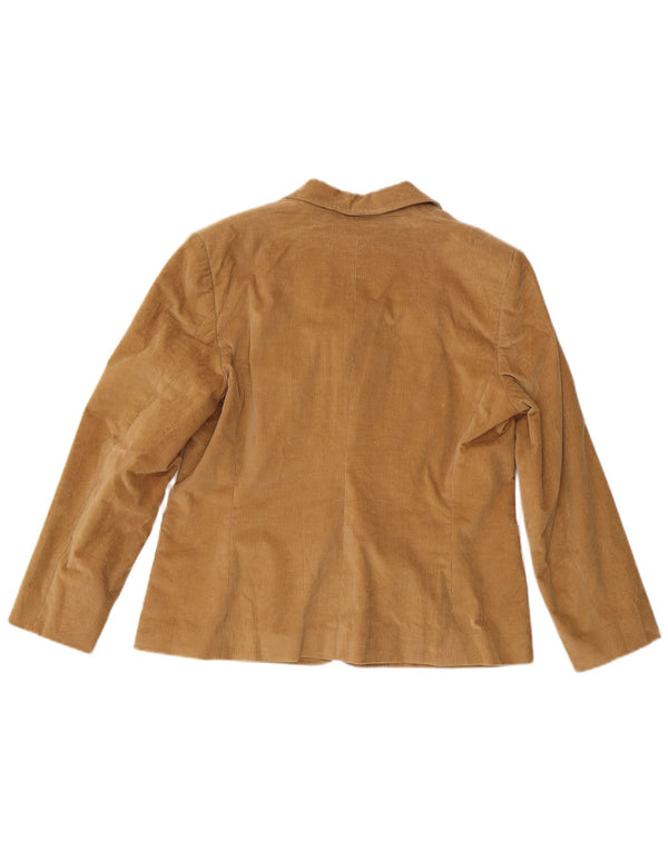 Burberry Veste blazer en velours côtelé à 3 boutons pour femme IT 46 Large en coton marron