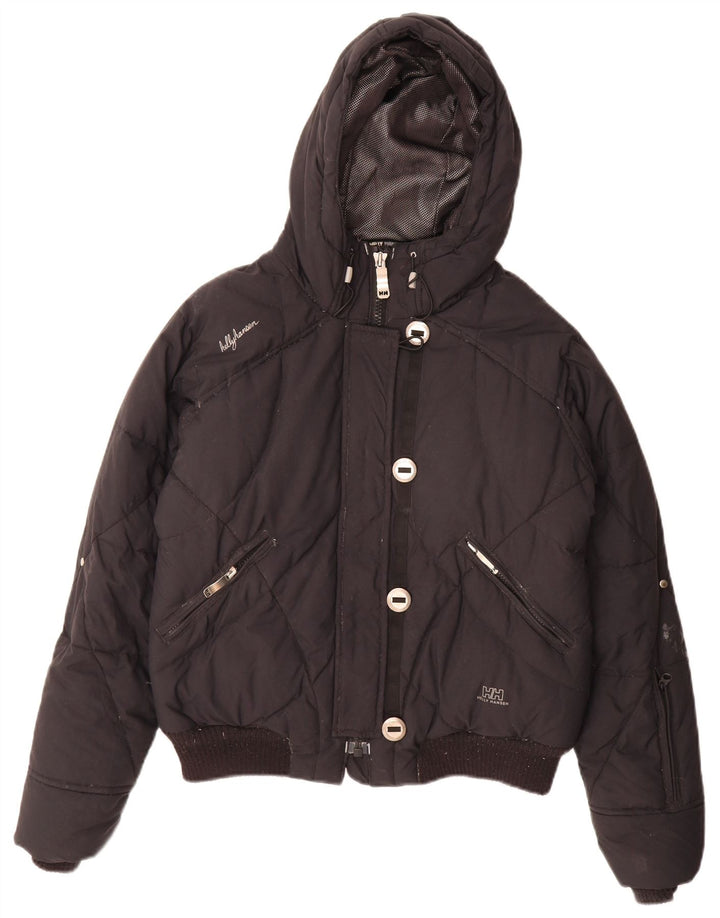 Helly Hansen Veste rembourrée à capuche pour femme UK 14 Medium Black Nylon