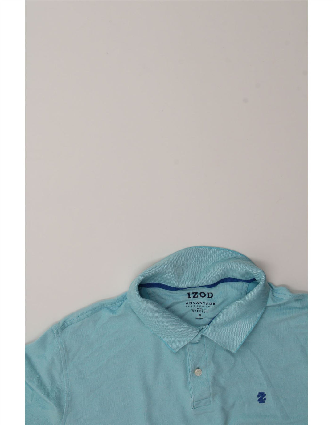 IZOD Mens Stretch Polo Shirt XL Blue Cotton Vintage Izod and Second-Hand Izod from Messina Hembry 