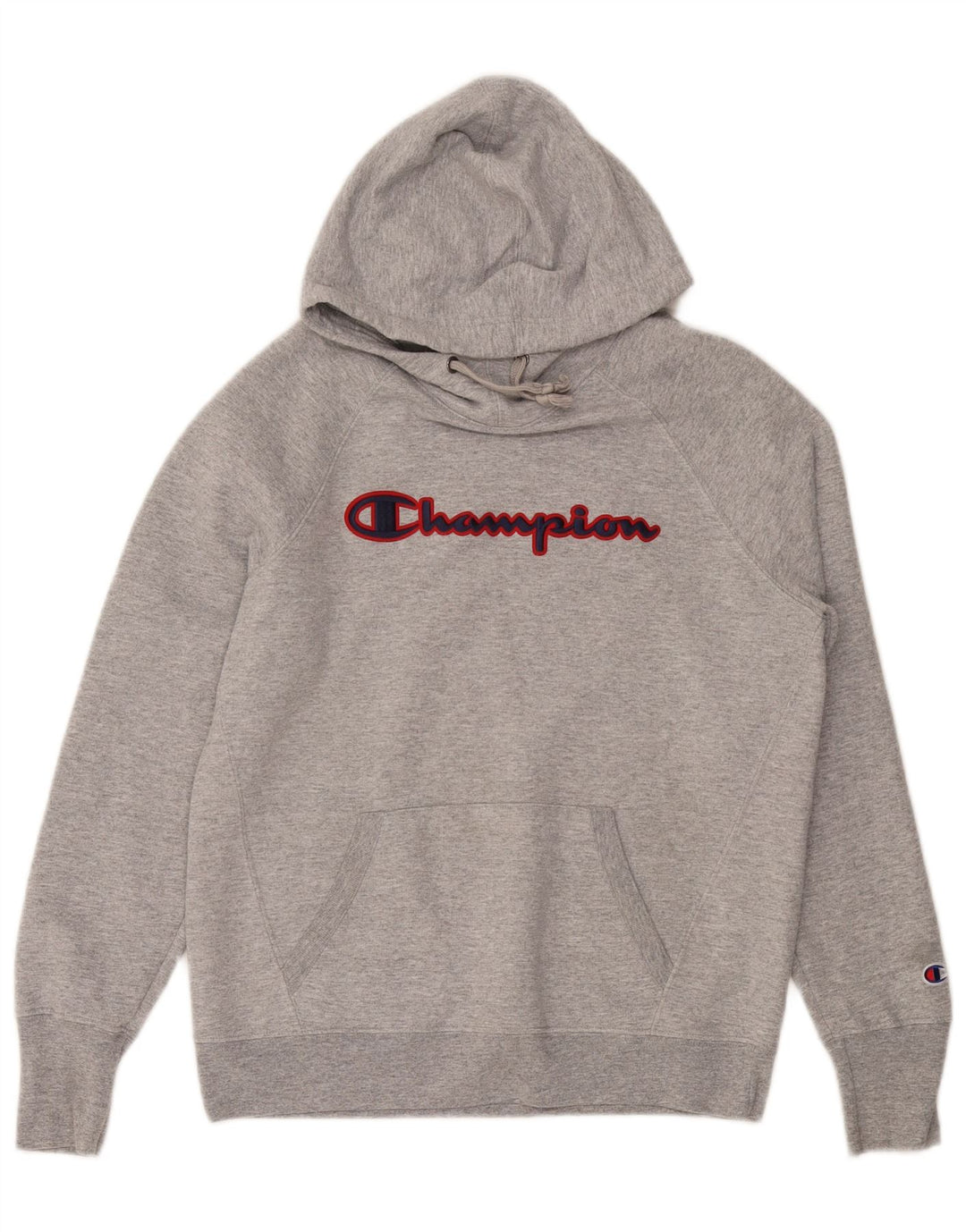 CHAMPION Pull à capuche graphique homme petit gris coton