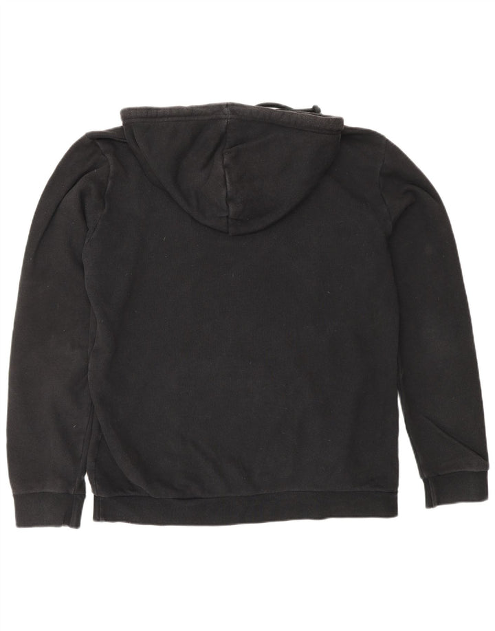 ADIDAS Mens Graphic Hoodie Jumper Medium Black Cotton