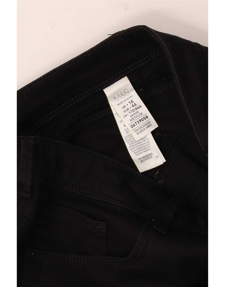 Marks & Spencer Jean bootcut pour femme UK 16 Large W34 L26 Coton noir