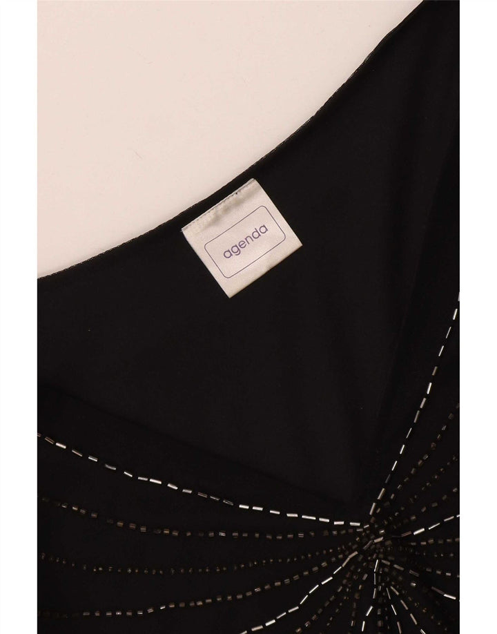 Agenda Chemisier Femme Top UK 16 Large Noir Polyester