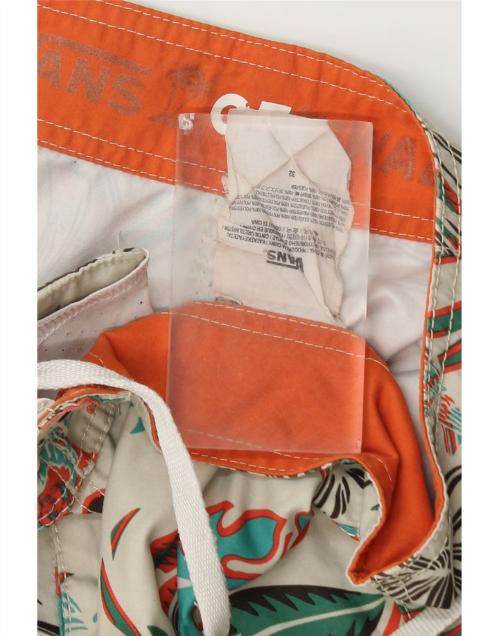 Vans Short de bain homme en polyester blanc moyen à motif floral