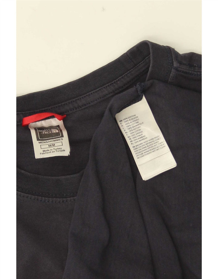 The North Face T-Shirt Graphique Homme Bleu Marine Moyen Coton