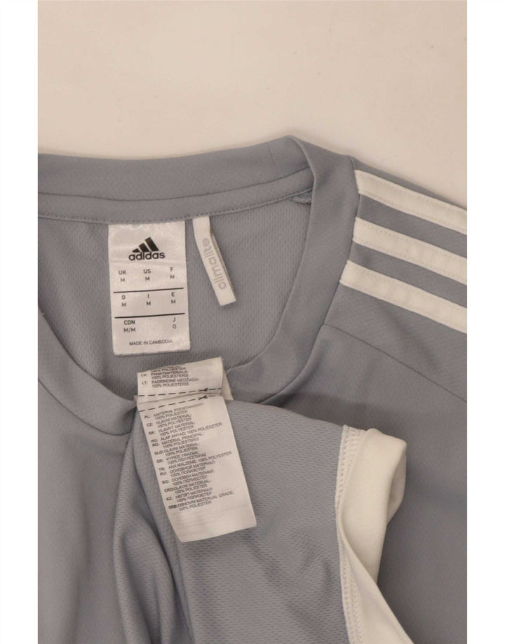 Adidas T-Shirt Climalite Homme Gris Moyen Polyester Colorblock