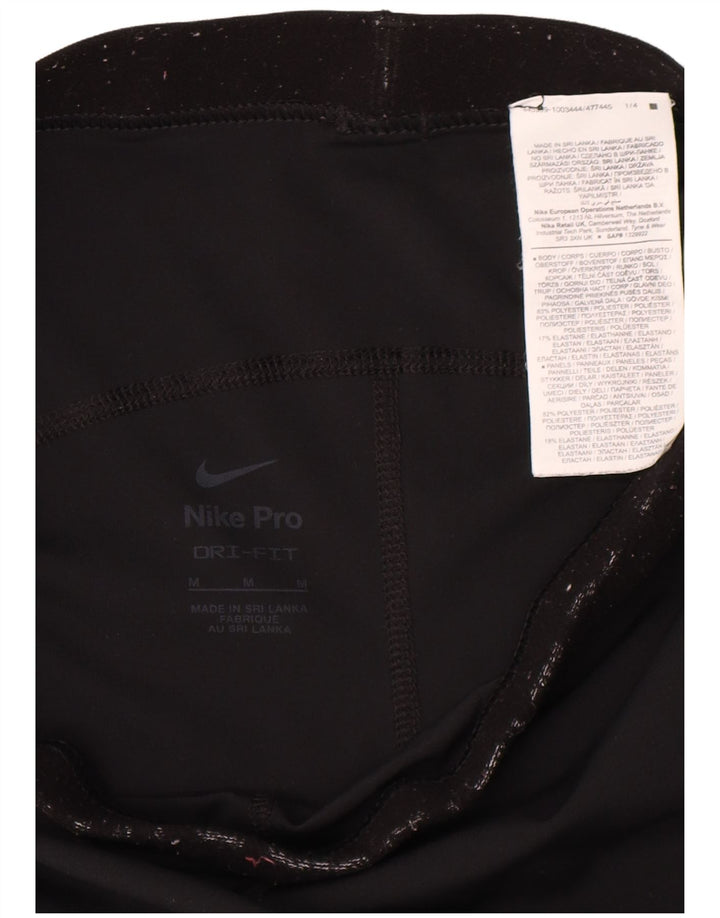 Nike Legging graphique Dri Fit pour femme UK 12 Noir moyen Polyester