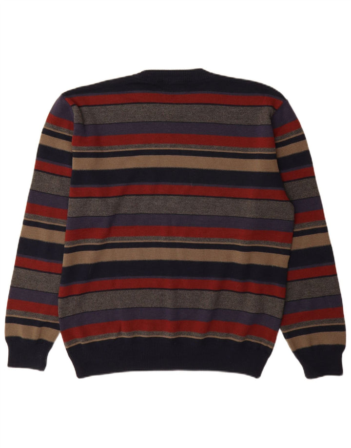 Marks & Spencer Pull Col Ras du Cou Homme Rayé Multicolore Moyen