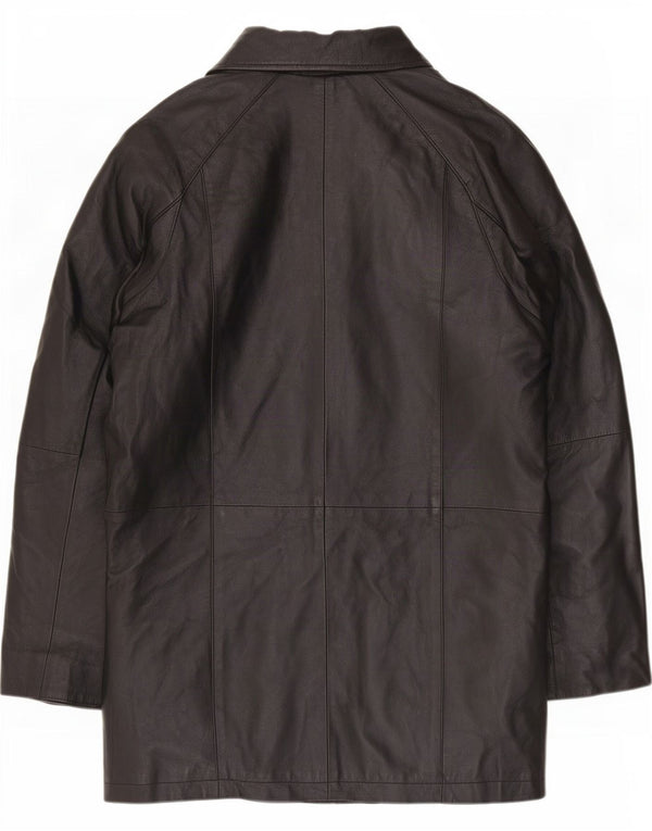 Milan Manteau en cuir pour femme UK 12 Medium Noir Floral