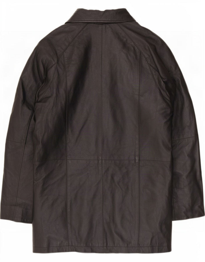 Milan Manteau en cuir pour femme UK 12 Medium Noir Floral