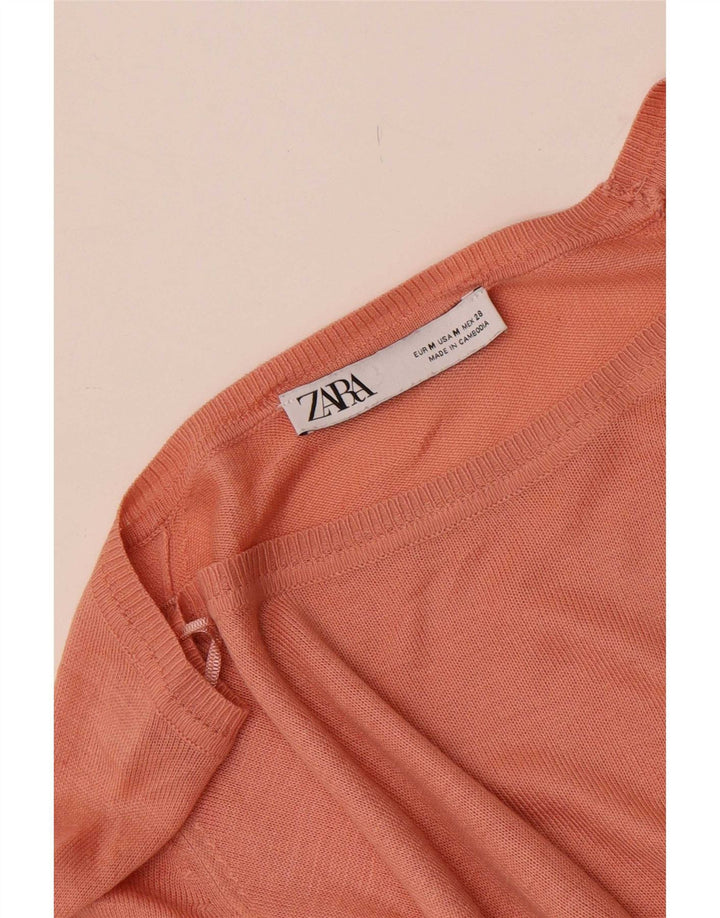 Zara Chemisier coupe décontractée pour femme UK 14 Rose moyen