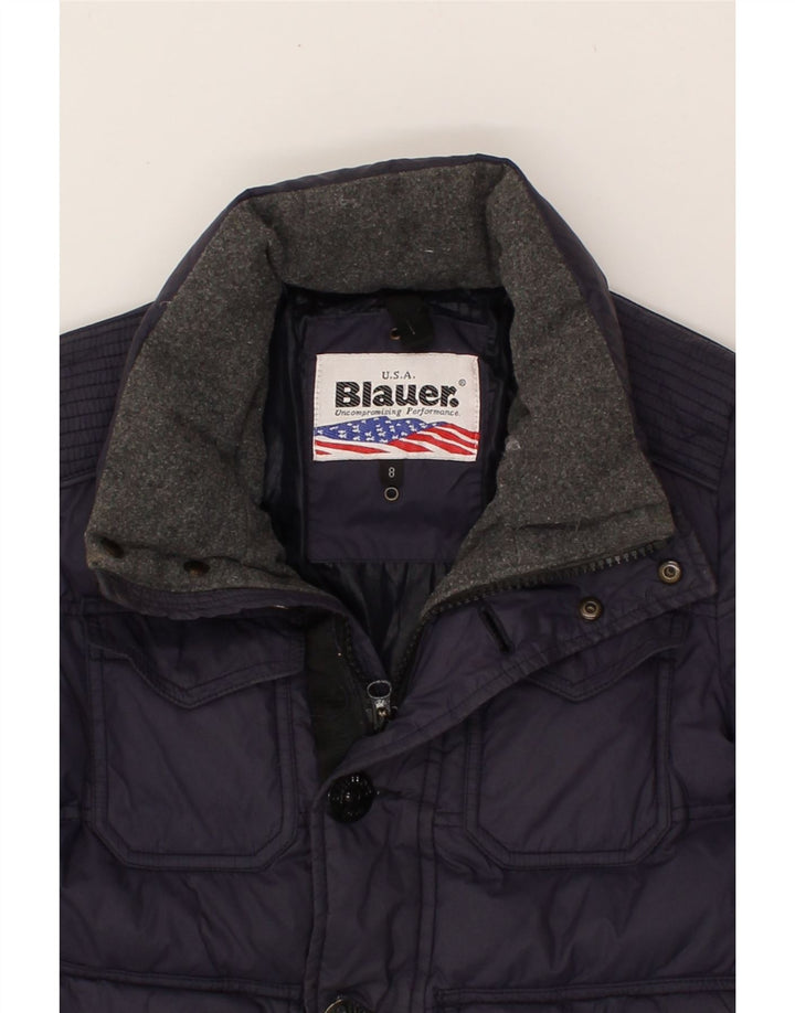 BLAUER Boys Padded Jacket 7-8 Years Navy Blue Polyamide Vintage Blauer and Second-Hand Blauer from Messina Hembry 