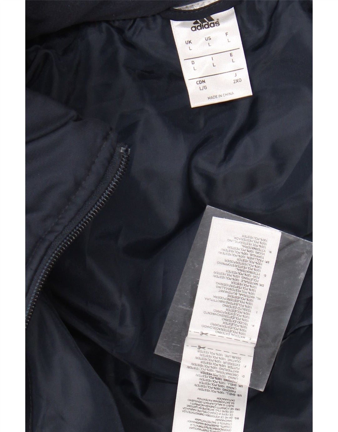 Adidas FC Bayern Munchen Manteau rembourré pour homme UK 40 Large Bleu marine Polyester