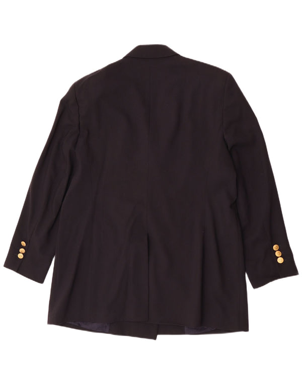 Jobis Veste blazer longue à double boutonnage pour femme UK 14 Bleu marine moyen