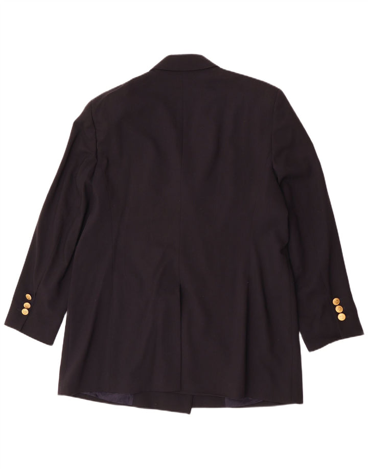 Jobis Veste blazer longue à double boutonnage pour femme UK 14 Bleu marine moyen