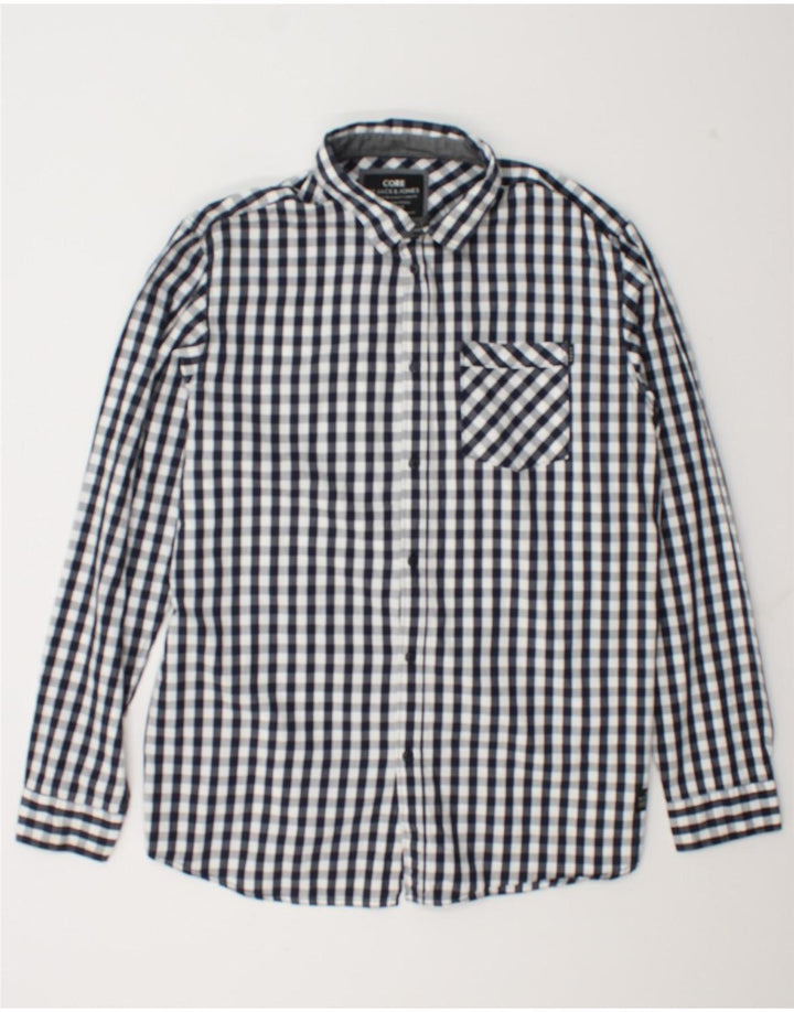 Jack & Jones Chemise Homme 2XL Bleu Marine Vichy Coton