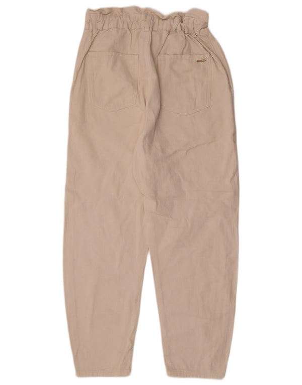Zara Jean court taille haute pour femme EU 38 Small W28 L25 Coton beige