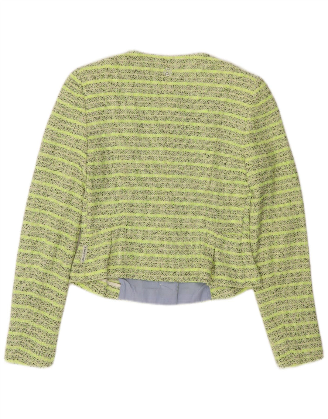 ARMANI JEANS Veste blazer courte à 5 boutons pour femme IT 42 Vert moyen rayé