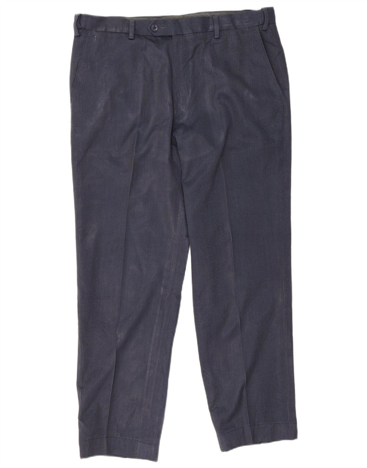 Marks & Spencer Pantalon de costume droit coupe droite pour homme W38 L28 Bleu marine