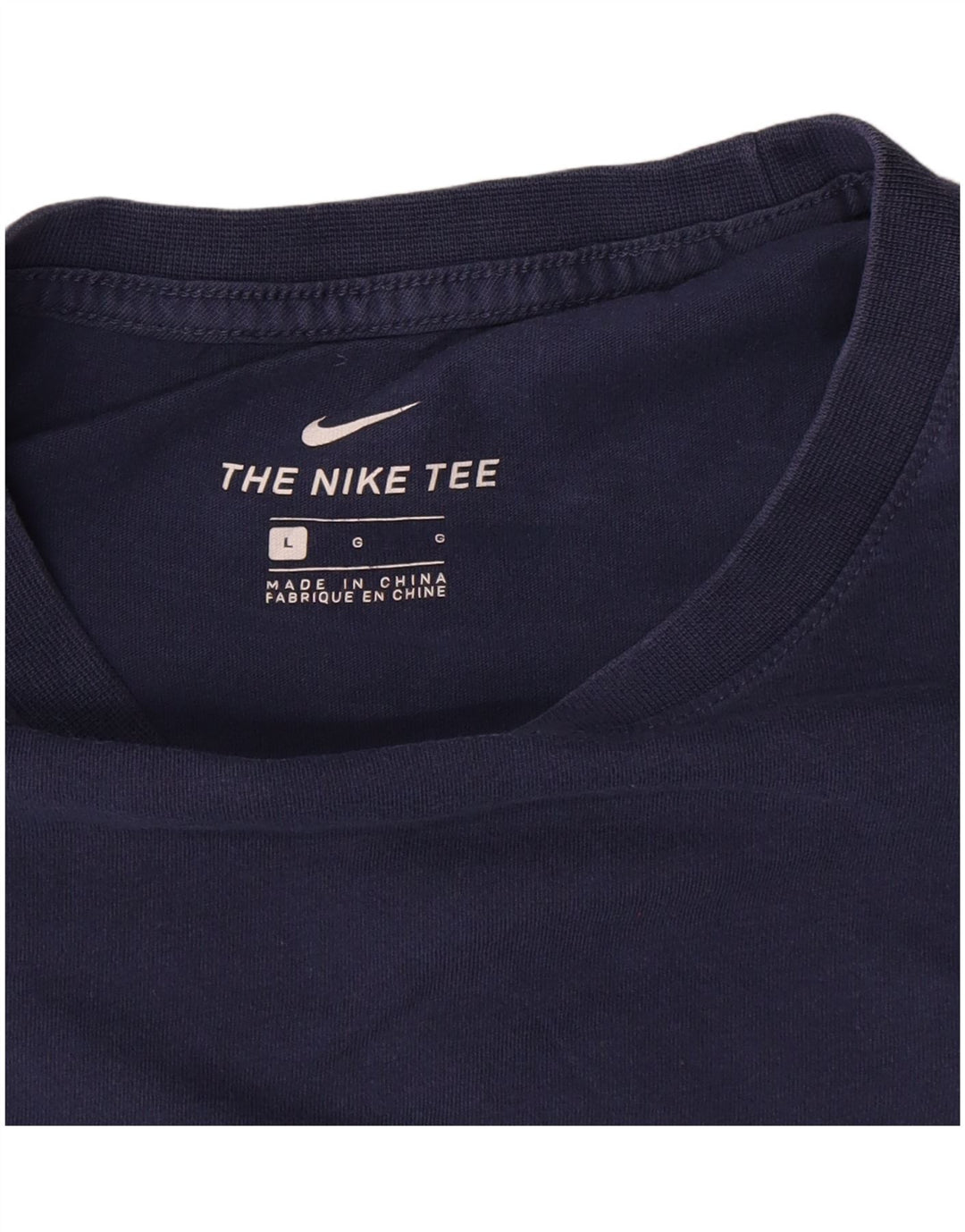 Nike T-shirt pour homme en coton bleu marine Taille L
