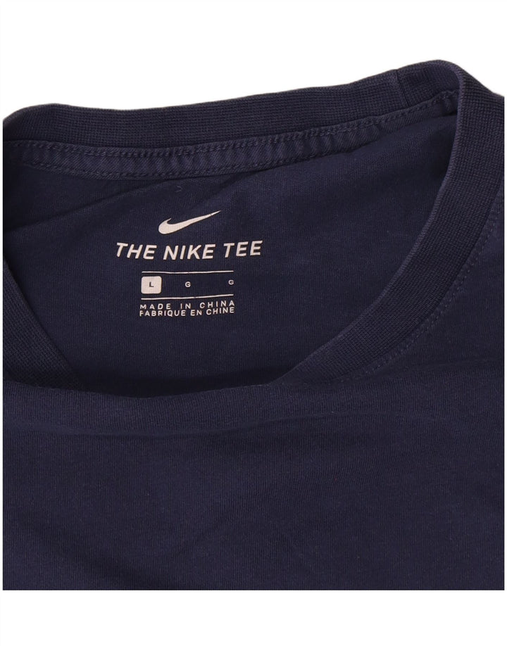 Nike T-shirt pour homme en coton bleu marine Taille L