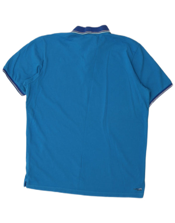 Adidas Homme Clima 365 Polo Grand Bleu Rayé Coton