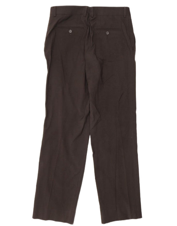 Zara Pantalon Chino Droit Homme EU 44 Large W34 L32 Marron