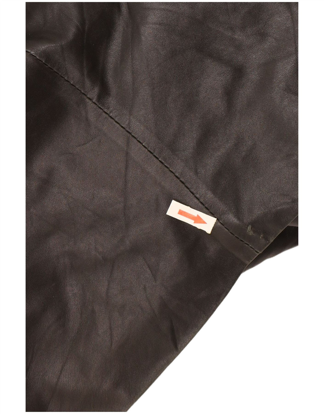 manteau en cuir femme vintage UK 16 Grand Noir