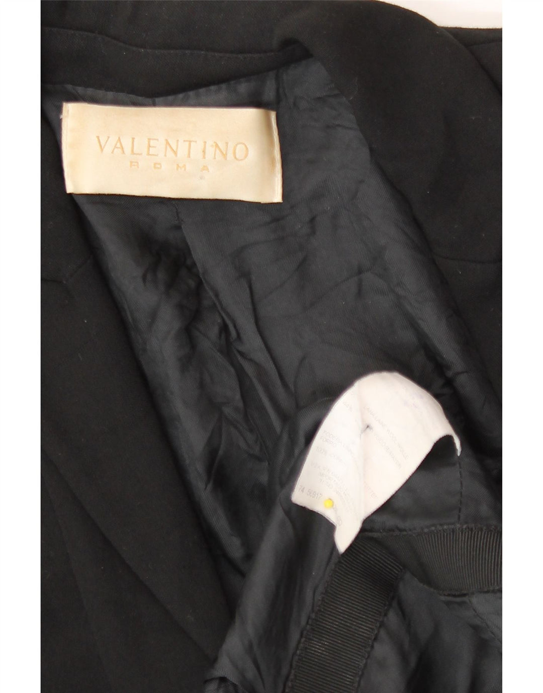 Valentino Veste Blazer Ouverte Roma Femme UK 4 XS Laine Noire