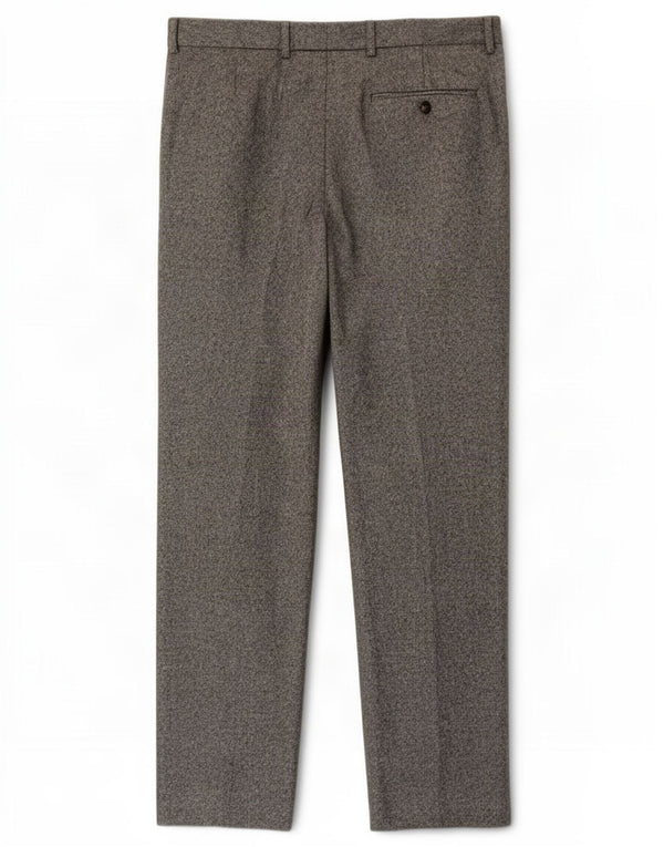 Marks & Spencer Mens Tailored Straight Suit Trousers W36 L29 Grey Flecked