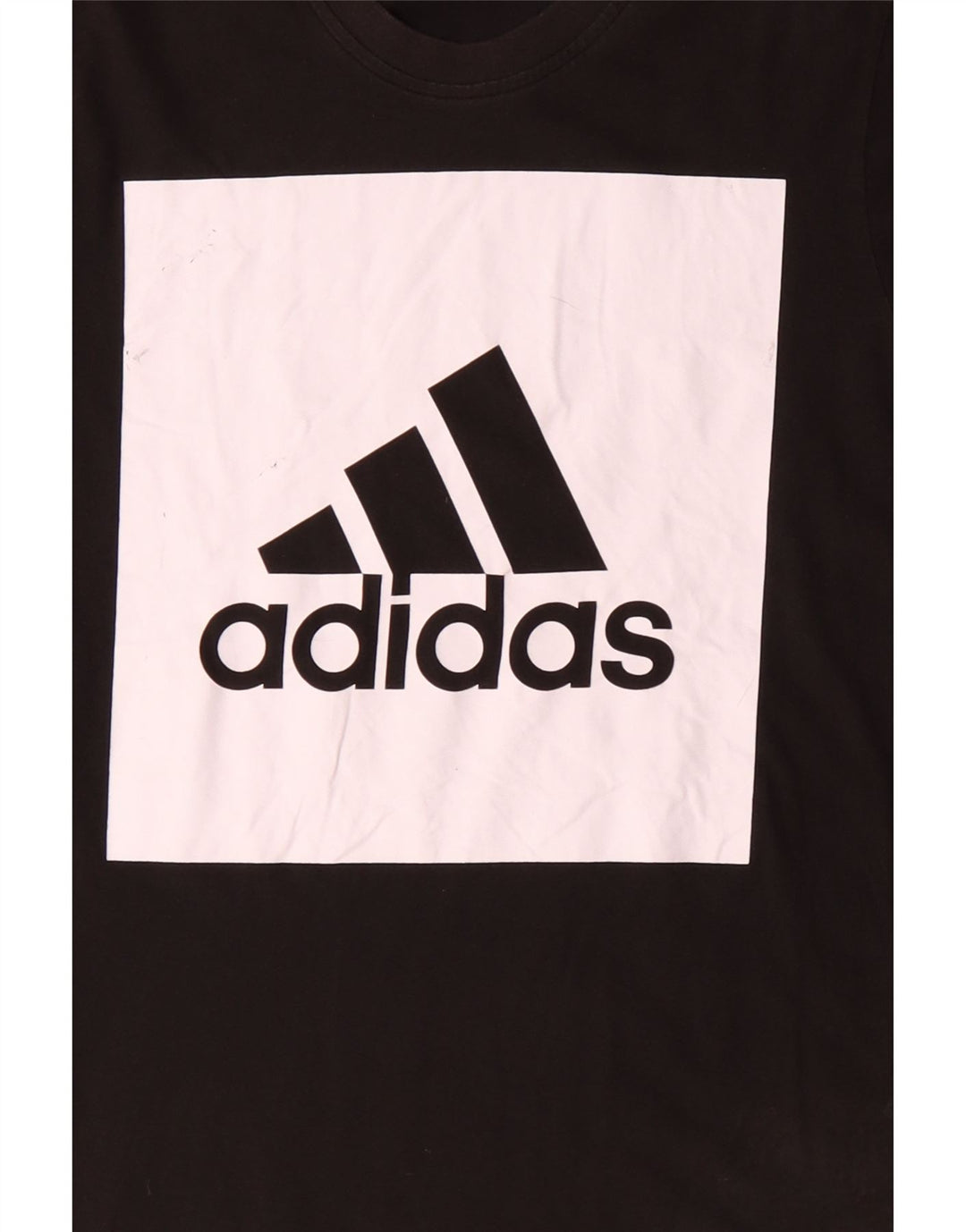ADIDAS T-shirt graphique pour hommes, grand, en coton color block noir