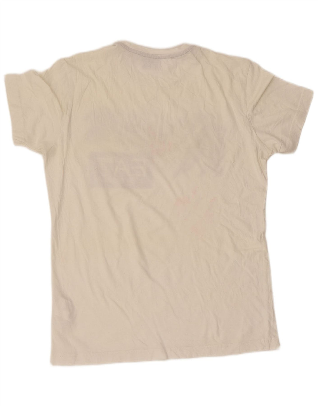 EMPORIO ARMANI T-Shirt Graphique Femme UK 14 Coton Blanc Moyen