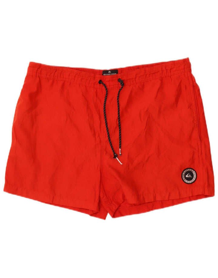 Quiksilver Short de sport homme grand rouge polyester