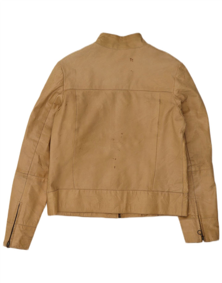 Conbipel Veste En Cuir Femme IT 44 Beige Moyen