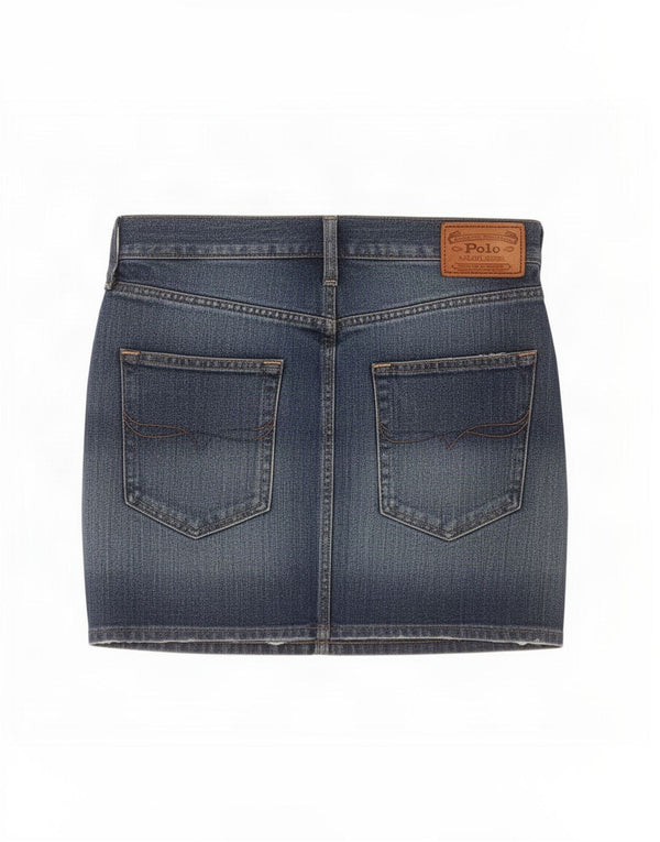Polo Ralph Lauren Mini jupe en jean pour femme US 4 Small W28 Bleu Coton