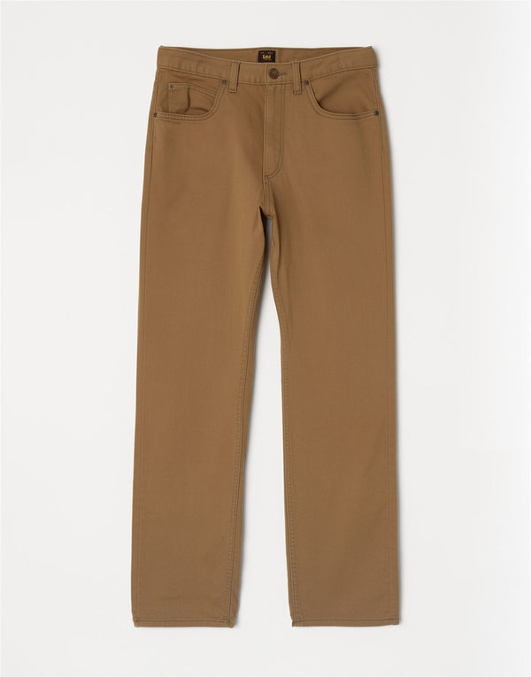 Lee Pantalon décontracté droit Brooklyn pour homme W32 L32 Marron Coton