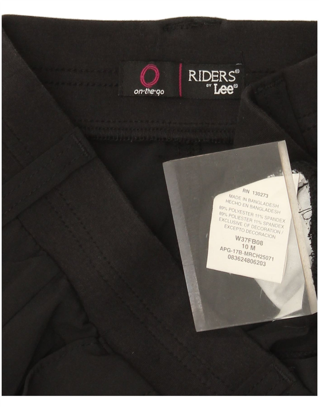 LEE Short cargo taille haute Riders pour femme US 10 Large W30 Noir Polyester
