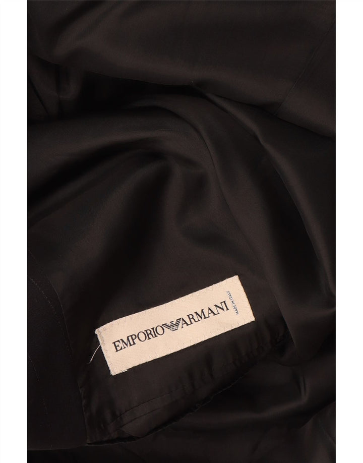 Emporio Armani Veste blazer à 3 boutons pour homme IT 48 à rayures noires moyennes