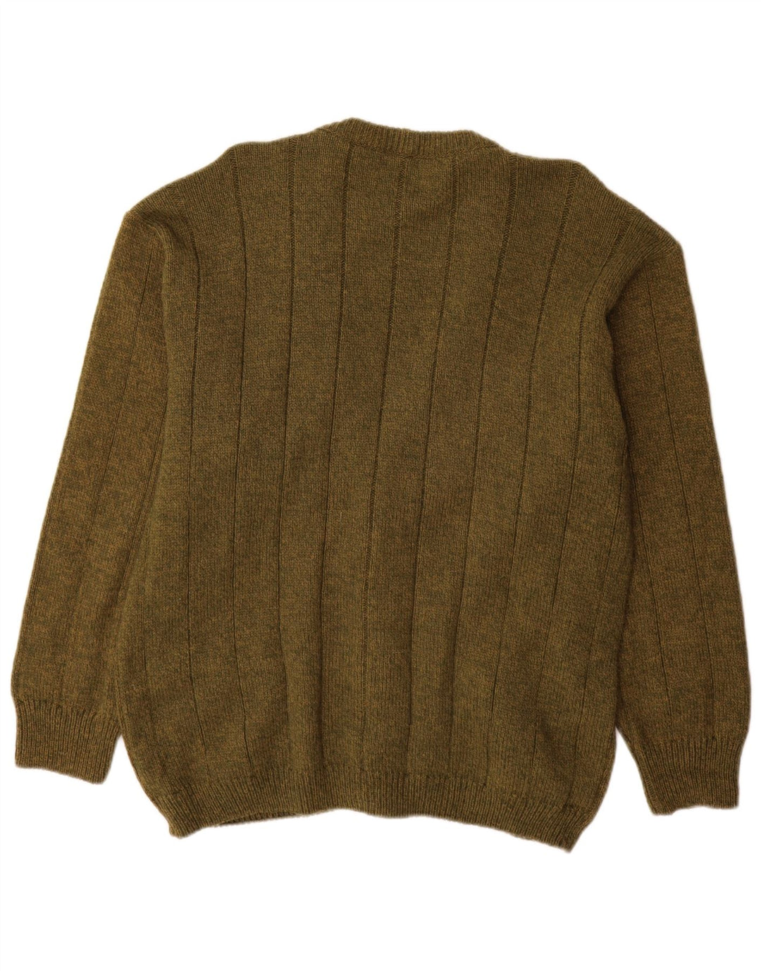 VINTAGE Pull Cardigan Homme Grande Laine d’Alpaga Kaki